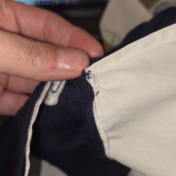 Ted Baker London Toriey shirt faux collar and hem sz 2 - Picture 6 of 6